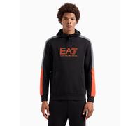 Felpa EA7 Bicolor Con Cappuccio Over Uomo
