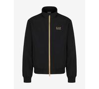 Felpa EA7 Core Identity Gold Full Zip nero e oro - 3XL