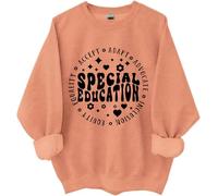 Felpa educativa speciale, maglietta per insegnante di educazione speciale, magliette divertenti per insegnanti, donne e uomini, Arancia Hami, L