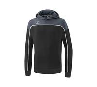 Erima „Change by Felpa con Cappuccio, Black Grey/Slate Grey/Bianco, XL Uomo