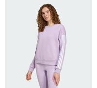 Felpa Essentials 3-Stripes Fleece Powder Plum / White L
