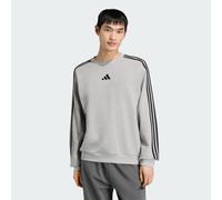 Felpa Essentials 3 strisce French Terry Medium Grey Heather / White S