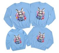 Felpa Family Bunny Happy Easter maglione abito abbinato per le vacanze2#ED