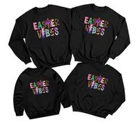 Felpa Family Easter Vibes Happy Easter maglione abito abbinato per le...