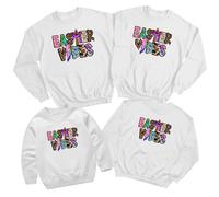 Felpa Family Easter Vibes Happy Easter maglione abito abbinato per le...