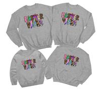 Felpa Family Easter Vibes Happy Easter maglione abito abbinato per le...