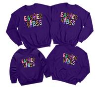 Felpa Family Easter Vibes Happy Easter maglione abito abbinato per le...