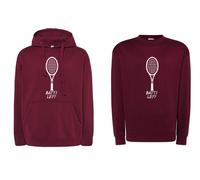 Felpa Fantozzi Batti lei ? bordeaux con Cappuccio o Girocollo Tennis Film Cinema