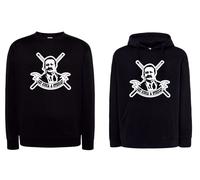 Felpa Fantozzi Catellani Lei gioca a stecca? nera con cappuccio o girocollo film