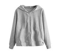Felpa, Felpa Lunga Donna con Zip E Cappuccio, Giacca Leggera Donna, Felpe con Zip, Felpe, Cappuccio, Hoodie, Hoodie