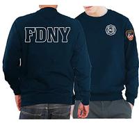 'Felpa For Working - con "343 Maltese Cross - New York City Fire Department, Blau, L