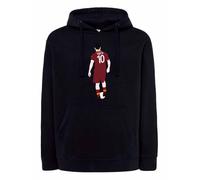 Felpa Francesco Totti 10 capitano nera Romanista con Cappuccio o Girocollo Lupa