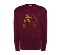 Felpa Francesco Totti capitano giocatore Romanista Cappuccio o Girocollo Lupa