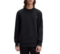 Fred Perry, Felpa Girocollo Uomo, Nero , L