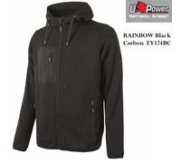Felpa full-zip 310 gr/m2 da lavoro U-POWER ENJOY RAINBOW Colletto alto UPOWER