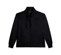 Felpa full zip con collo alto e bande logate
