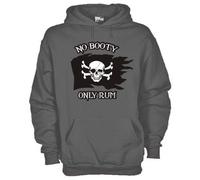 Felpa Fun KA79 No booty only rum Pirati Teschio Jolly Roger Pirates