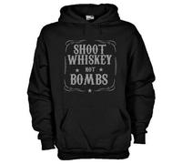 Felpa Fun KB27 Shoot whiskey not bombs Alcool Pacifism No war Peace