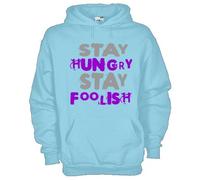 Felpa Fun KFR02 Stay hungry Stay foolish Citazioni e frasi celebri