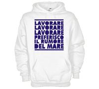 Felpa Fun KFR05 Lavorare lavorare preferisco il rumore del mare