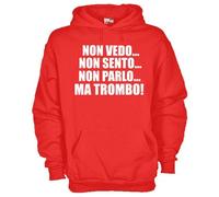 Felpa Fun KG36 Non vedo non sento non parlo... ma trombo happiness
