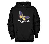 Felpa Fun KG59 Butterfly to be free Farfalla tattoo natura libertà