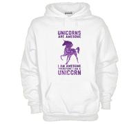 Felpa Fun KJ1200 Unicorns are awesome I am awesome therefore I am unicorn