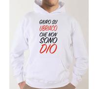 Felpa Fun KJ1308 Giuro su ubriaco che non sono Dio
