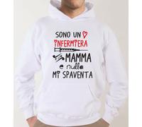 Felpa Fun KJ1492 Sono un'infermiera e una mamma nulla mi spaventa