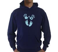 Felpa Fun KJ151 Impronte bambino Mani e piedi Figlio amore genitori