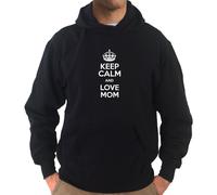 Felpa Fun KJ162 Keep calm and love mom Mantieni la calma e ama mamma