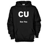 Felpa Fun KJ523 CU See You Ci Vediamo Saluto Abbreviativo Acronimo Sigla