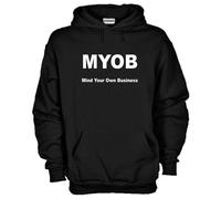 Felpa Fun KJ547 MYOB Mind Your Own Business Fatti gli affari tuoi Sigla