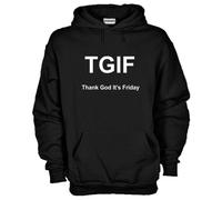Felpa Fun KJ558 TGIF Thank God It's Friday Grazie a Dio è venerdì Siglato