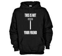 Felpa Fun KJ661 This is not your friend Razor Beard Moustache Barba Baffi