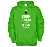 Felpa Fun KJ684 Keep calm and drink beer Drunk Birra