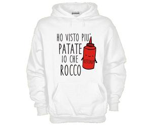Felpa Fun KJ764 Ho visto piu'patate io che rocco cit. Ketchup Funny