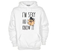 Felpa Fun KJ766 I'm sexy and i know it Sono sexy e lo so Funny Ugly