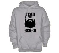 Felpa Fun KJ803 Fear the beard Abbi paura della barba Moustache Baffi