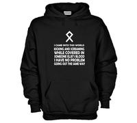 Felpa Fun KJ879 I came into this world kicking and screaming