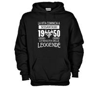Felpa Fun KJ996 La vita comincia a Sessantasei 1950 nascita delle leggende
