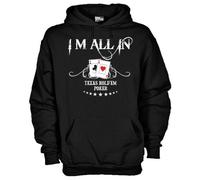 Felpa Games KD02 I'm All In Texas Hold'em Poker coppia d'assi carte