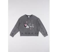 Felpa garzata bambina grigio lavato minnie