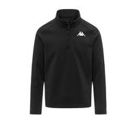 Felpa Garzata Uomo Kappa 1/2 ZIP 8CENTO 311M6PW A2H Nero