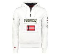 Felpa GEOGRAPHICAL NORWAY GymClass Uomo Men tascone half Zip Anapurna cappuccio