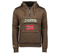 Felpa GEOGRAPHICAL NORWAY GymClass Uomo Men tascone half Zip Anapurna cappuccio