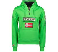 Felpa GEOGRAPHICAL NORWAY GymClass Uomo Men tascone half Zip Anapurna cappuccio