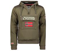 Geographical Norway Felpa Manica Lunga Gymclass Hoodie Uomo 35% Poliestere. 65% Cotone Kaki Xxl