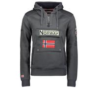 Felpa GEOGRAPHICAL NORWAY GymClass Uomo Men tascone half Zip Anapurna cappuccio