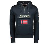 Geographical Norway GYMCLASS Men - Felpa Lunghe con Cappuccio Uomo - Incappucciati Shirt Resistenza Uomo - Grandi Maniche Caldo Pullover Uomini Casual (Marine XL)